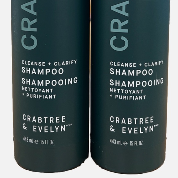 CRABTREE & EVELYN CLEANSE + CLARIFY SHAMPOO 15 oz | Set of 4 | Pump Bottles - Picture 4 of 5